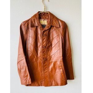 Vintage Cognac Leather Jacket